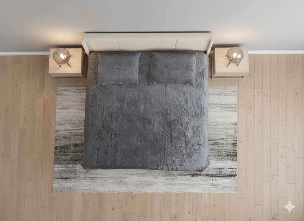 King Size Double Solid Warm Bedsheet - Charcoal