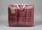 King Size Velvet Solid Warm Bedsheet - Peach