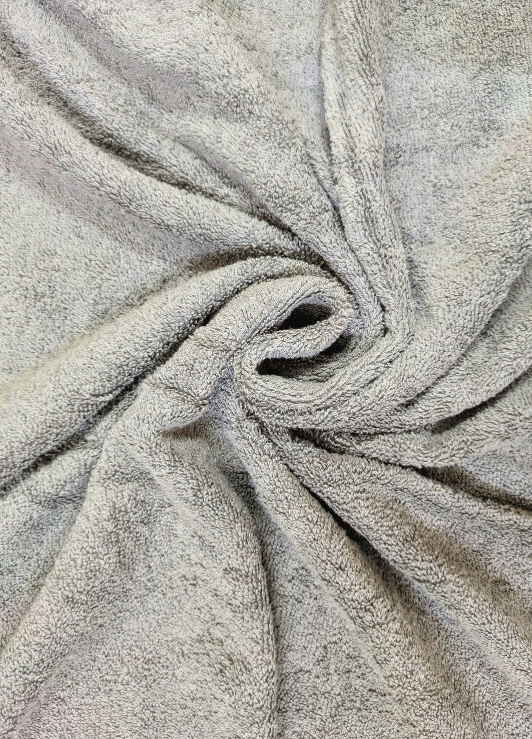 Bath Large Size, 485 GSM Quick Dry Bath Towel, 70 x 140cm Plain Design Grey, Terry Cotton Bath Towels for Men, Women & Kids, Gym Towel, for Everyday Use