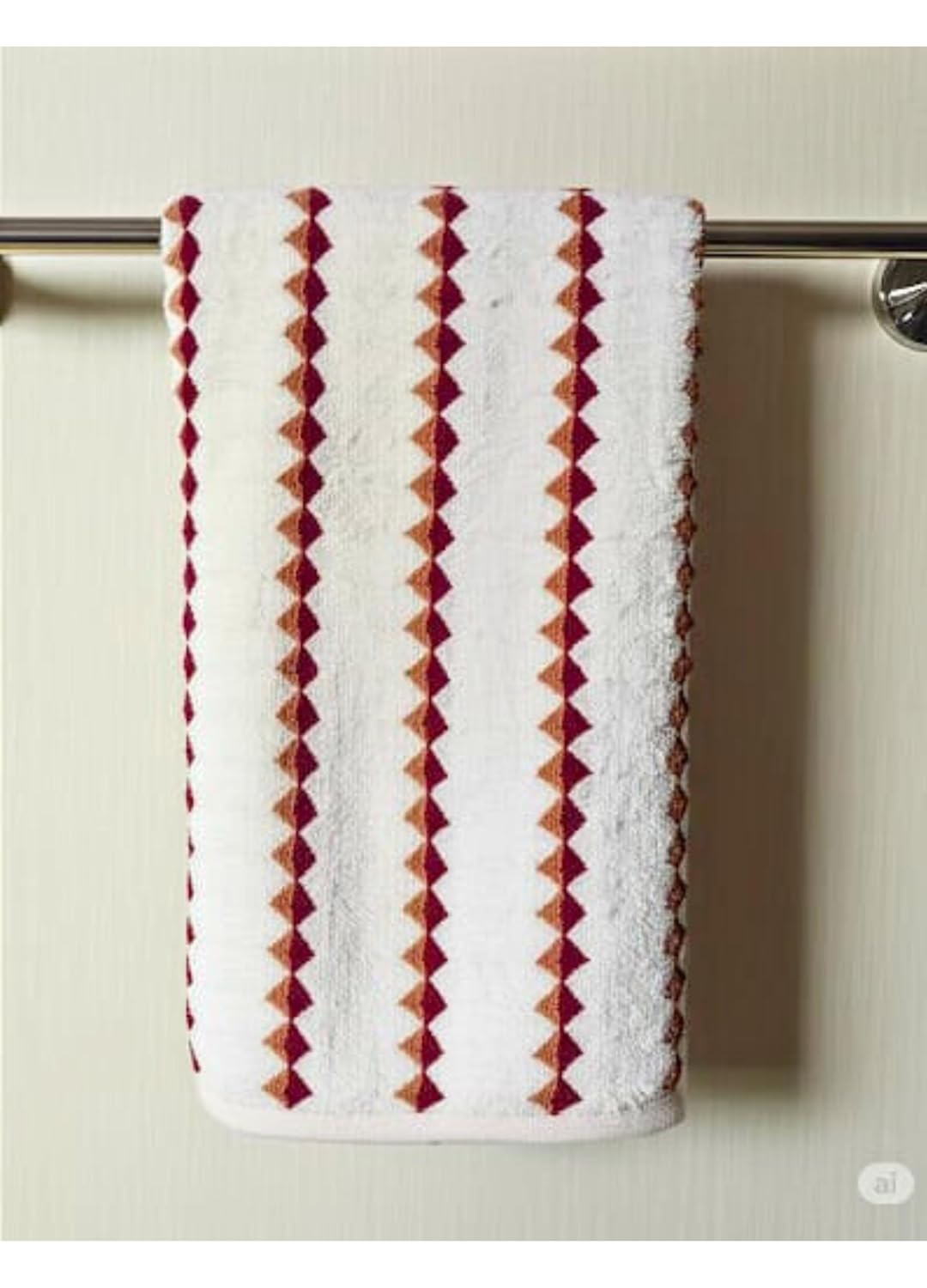 Bath Large Size, 485 GSM Quick Dry Bath Towel, 70 x 140cm Diamond Design Cream, Terry Cotton Bath Towels for Men, Women & Kids, Gym Towel, for Everyday Use