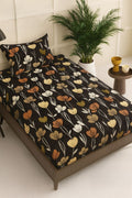 Single Velvet/Flannel Bedsheets - Dark Brown