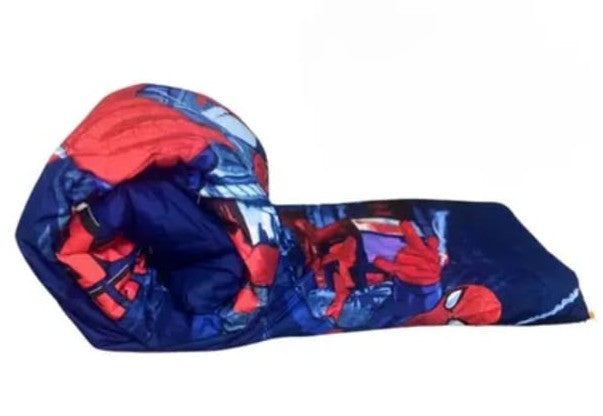 Glace Cotton Kids Single Bed 250 TC Reversible Comforter | AC Blanket | Quilt | Duvet - All Seasons Lightweight Bedding Set with Cute Patterns - Spiderman - Blue