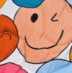 Glace Cotton Kids Single Bed 250 TC Reversible Comforter | AC Blanket | Quilt | Duvet - All Seasons Lightweight Bedding Set with Cute Patterns - Smile - Multicolor