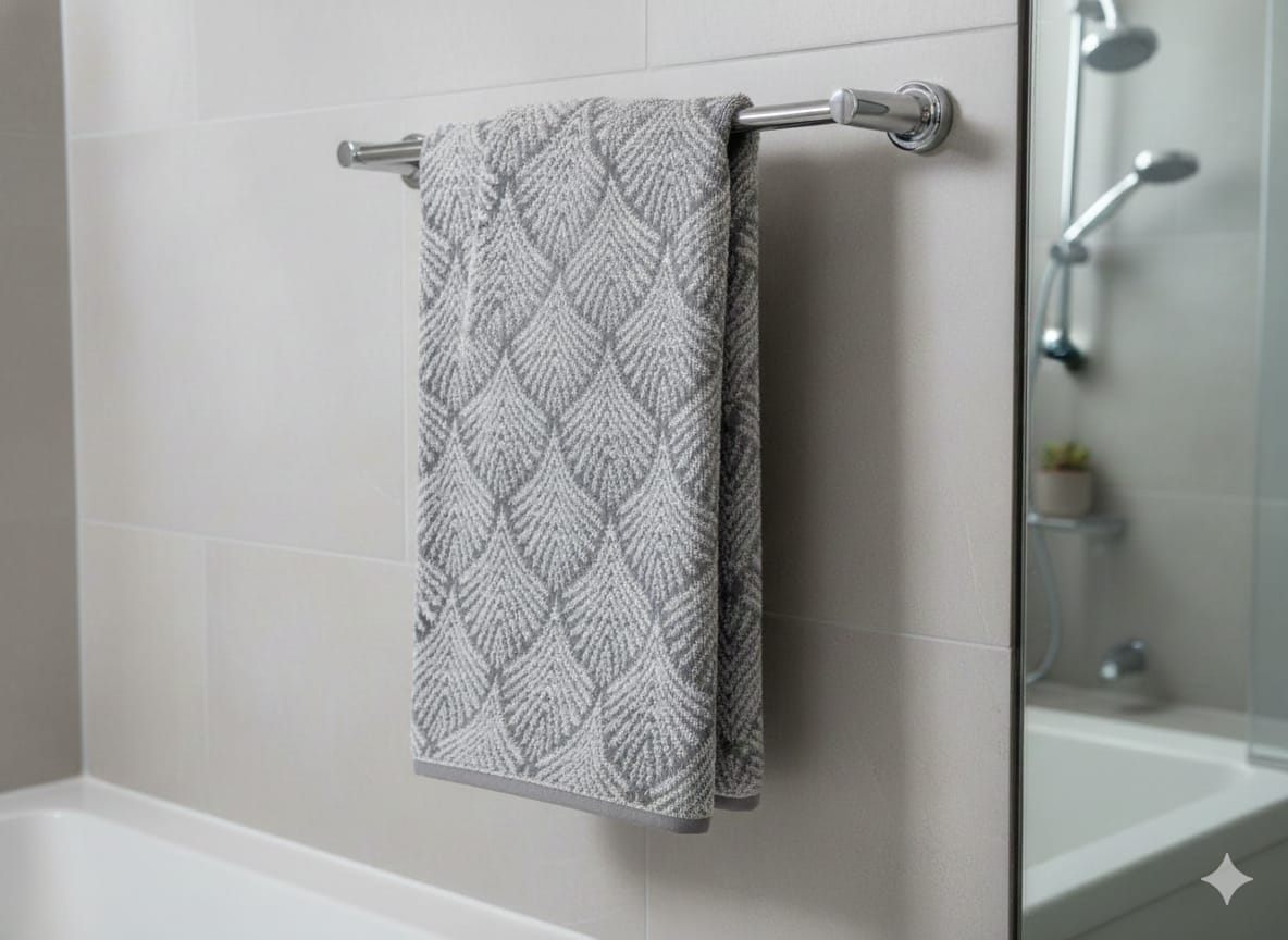 Cotton Bath Towel, Super Soft and Water Absorbent, 400 GSM, Pack of 1 (Grey)