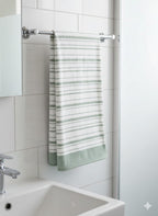 Cotton Bath Towel, Super Soft and Water Absorbent, 400 GSM, Pack of 1 (White & Grey)