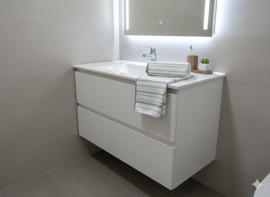 Cotton Bath Towel, Super Soft and Water Absorbent, 400 GSM, Pack of 1 (White & Grey)