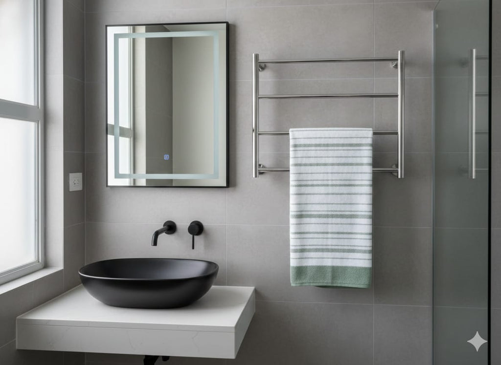 Cotton Bath Towel, Super Soft and Water Absorbent, 400 GSM, Pack of 1 (White & Grey)