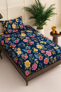 Single Velvet/Flannel Bedsheets Navy Blue