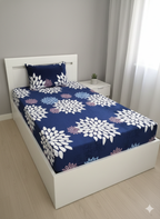 Single Velvet/Flannel Bedsheets Blue