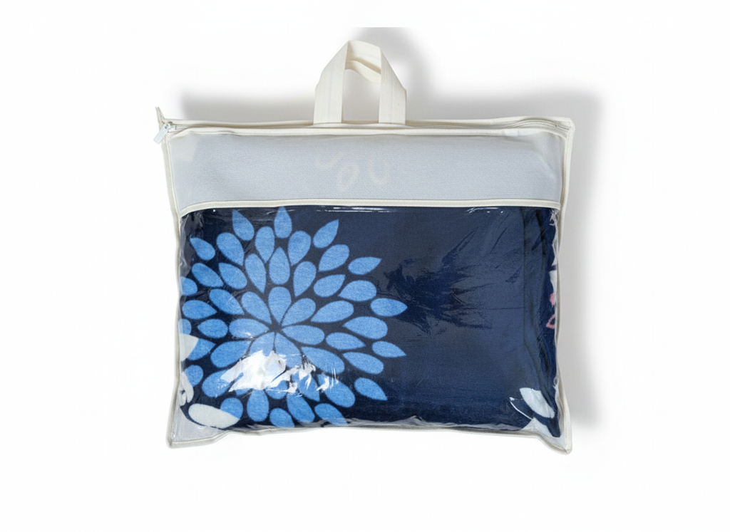 Single Velvet/Flannel Bedsheets Blue