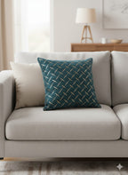 Premium Soft Fabric 20" Cushion Covers - Set of 5 - Blue