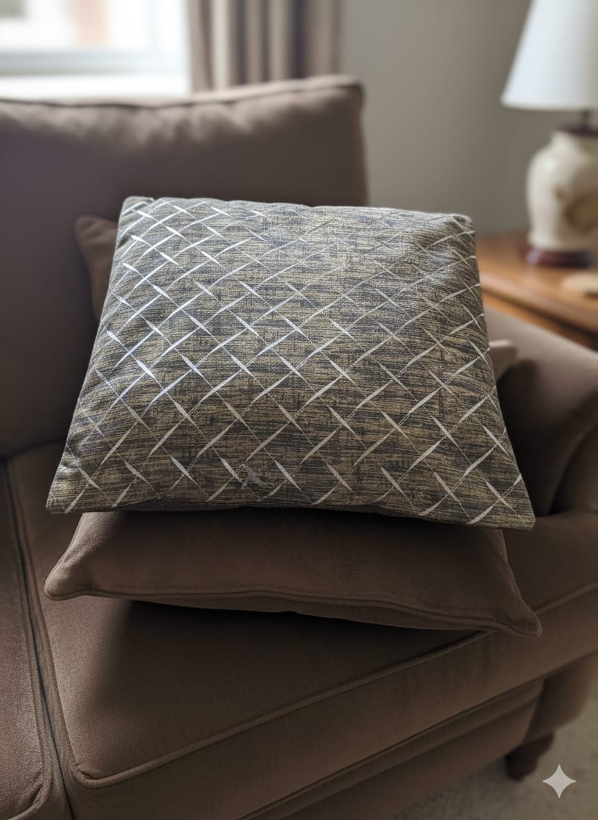 Premium Soft Fabric 20" Cushion Covers - Set of 5 - Brown