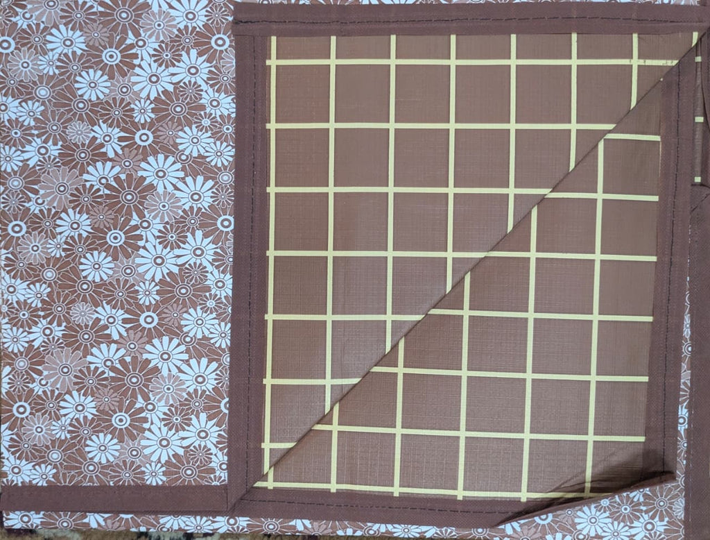 Waterproof Bed Server/Food Mat/Bedsheet Protector/Reversible in 3 Layered Heavy Material Bed Server (36 X 36 Inches) - Multicolor (